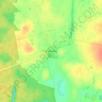 Topografische kaart Dyck, hoogte, reliëf