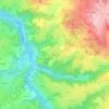 Topografische kaart Les Ecures, hoogte, reliëf