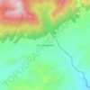 Topografische kaart Vda. Santa Barbara, hoogte, reliëf