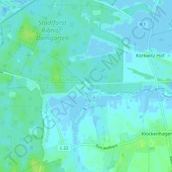 Topografische kaart Neuheide, hoogte, reliëf