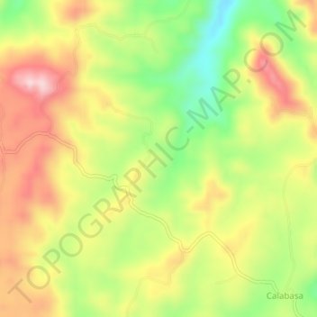 Topografische kaart Calabasa, hoogte, reliëf