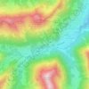 Topografische kaart Alpenwald, hoogte, reliëf