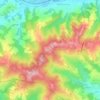 Topografische kaart Prisade, hoogte, reliëf