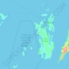 Topografische kaart Island Ohoi Tir, hoogte, reliëf