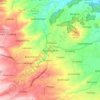 Topografische kaart Karanggede, hoogte, reliëf