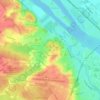 Topografische kaart Le clos Pavé, hoogte, reliëf