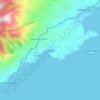 Topografische kaart Tugaya, hoogte, reliëf