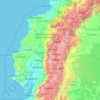 Topografische kaart Cotopaxi, hoogte, reliëf