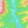 Topografische kaart Sinaia, hoogte, reliëf