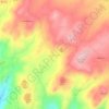 Topografische kaart Pena Lobo, hoogte, reliëf