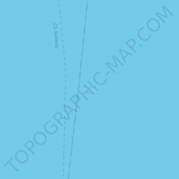 Topografische kaart Mobile Bay, hoogte, reliëf
