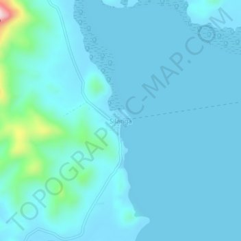 Topografische kaart Silanga, hoogte, reliëf