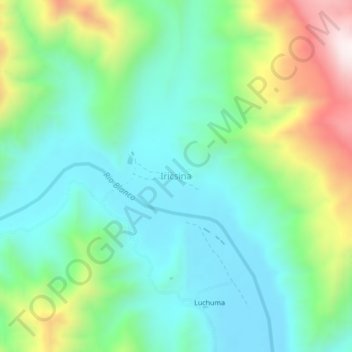 Topografische kaart Iricsina, hoogte, reliëf