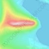 Topografische kaart Urðartindur, hoogte, reliëf