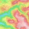Topografische kaart Bigorre, hoogte, reliëf
