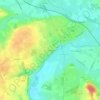 Topografische kaart Les Cotes Blanches, hoogte, reliëf