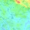 Topografische kaart Callac, hoogte, reliëf