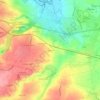 Topografische kaart Carjégu, hoogte, reliëf