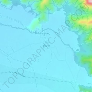 Topografische kaart Paite, hoogte, reliëf