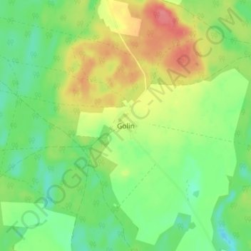 Topografische kaart Gollin, hoogte, reliëf