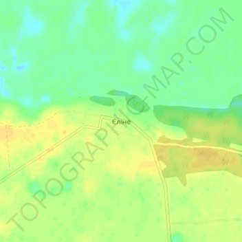 Topografische kaart Елино, hoogte, reliëf