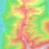 Topografische kaart Tedim, hoogte, reliëf