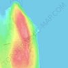 Topografische kaart Hjalteyri, hoogte, reliëf