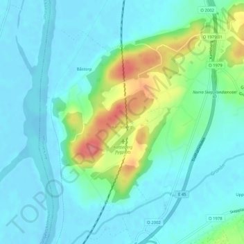Topografische kaart Kattleberg, hoogte, reliëf
