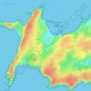Topografische kaart Le Cosquer, hoogte, reliëf