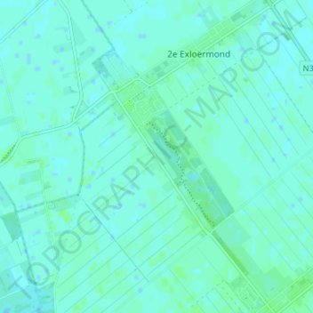 Topografische kaart Exloërkijl, hoogte, reliëf