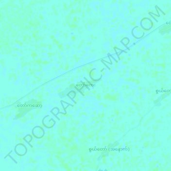 Topografische kaart Tawke, hoogte, reliëf