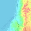Topografische kaart Cahagnaan, hoogte, reliëf