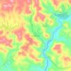 Topografische kaart Sotiel Coronada, hoogte, reliëf