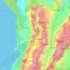 Topografische kaart Risaralda, hoogte, reliëf
