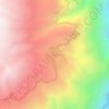 Topografische kaart Ccoya Bamba, hoogte, reliëf