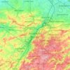 Topografische kaart Bruxelles, hoogte, reliëf