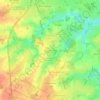 Topografische kaart Les Tunières, hoogte, reliëf