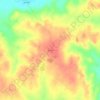 Topografische kaart Bristol, hoogte, reliëf