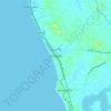 Topografische kaart Kosgoda, hoogte, reliëf