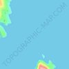Topografische kaart Thomas Bay, hoogte, reliëf