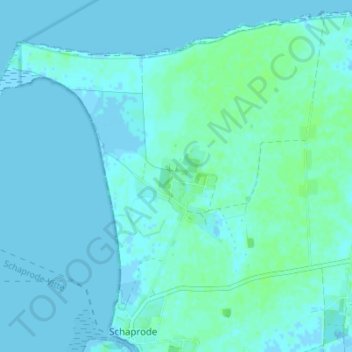 Topografische kaart Poggenhof, hoogte, reliëf