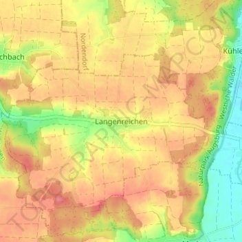 Topografische kaart Langenreichen, hoogte, reliëf