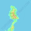Topografische kaart Kepulauan Talaud, hoogte, reliëf