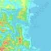 Topografische kaart Taft, hoogte, reliëf