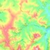 Topografische kaart Glen Massey, hoogte, reliëf
