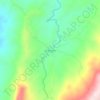 Topografische kaart 23 de Junio, hoogte, reliëf