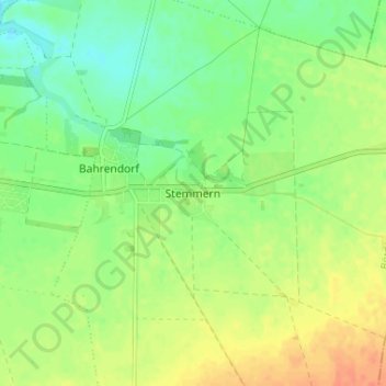 Topografische kaart Stemmern, hoogte, reliëf