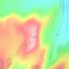 Topografische kaart Gruggandoo, hoogte, reliëf