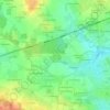 Topografische kaart La Guère, hoogte, reliëf