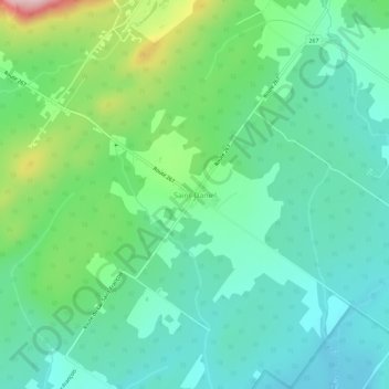 Topografische kaart Saint-Daniel, hoogte, reliëf